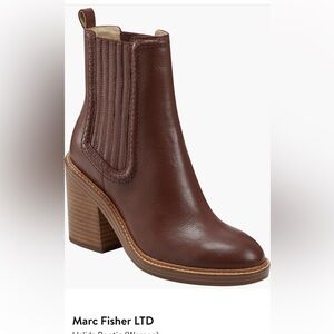 Marc Fisher Chestnut Heeled Boots